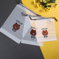 Cute Cartoon Storage Bag Waterproof Frosted Bear Gift Packaging Bag Drawstring Clothing Cosmetic 2 2