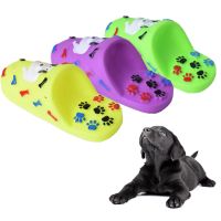 1Pcs Dogs Slipper Toy Fun Interactive Toy Cartoon Paw Dog Teething Toy Pet Squeaky Toy Dog Bite Sound Realistic Toy Random Color Toys