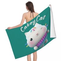 【CC】✌♗  Gabbys Dollhouse Cakey Beach Drying Cartoon Anime Soft Microfiber Sauna