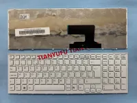 For Sony VPC-EE 9Z.N5CSQ-10U 148927021 Keyboard UK White With Frame Laptop Keyboard