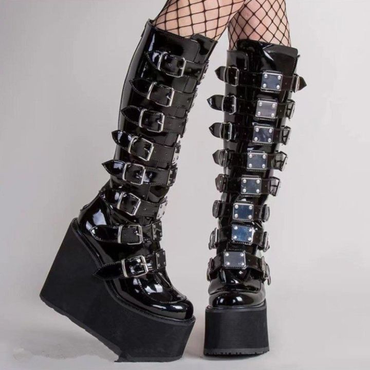 Hunter Refined Creeper Tall Boots Creepers Platform Large Sizes - Women ...
