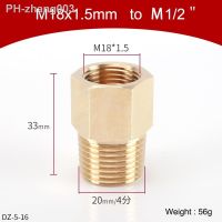 M18x1.5mm To 1/2＂BSP Female Male Thread Copper Reducing Pipe Fitting Connector For Gas Hose Pipe Gas Valve Adapter