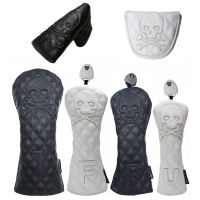 【2023】Golf Wood Cover Skull For Driver Fairway Hybrid Waterproof Protector Set PU Leather Soft Durable Golf Club Covers