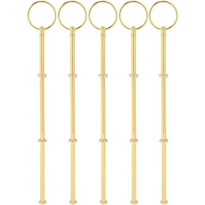 5 Wedding Metal Gold 3 Tier Cake Stand Center Handle Rods Fittings Kit