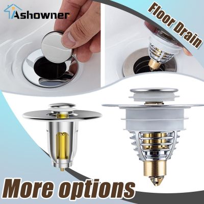 Stainless Floor Drain Shower Accessories Sink Drain Pop-up Push-type Drain Filter Universal Wash Basin for Bathroom or Kitchen  by Hs2023