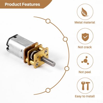 1Pc 30RPM N20 -Speed Gear Motor DC 6V Reduction Gear Motors with Metal Gearbox Wheel