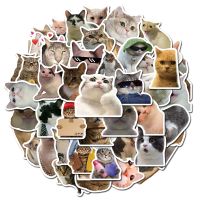 【HOT JJSGWIXLOOWEHG 541】 10/50PCS Cat รูปหน้าตลกของ MEME สติกเกอร์รูปสัตว์ของเล่นวินเทจ DIY เด็กโน้ตบุ๊ครถจักรยานยนต์รถจักรยานยนต์แล็ปท็อปสติ๊กเกอร์ติดตู้เย็น Graffiti