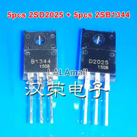 5pairs (5pcs B1344 + 5pcs B1344 ) TO220F 2SD2025 2SB1344 TO-220F 8A/100V Darlington Transistor new original