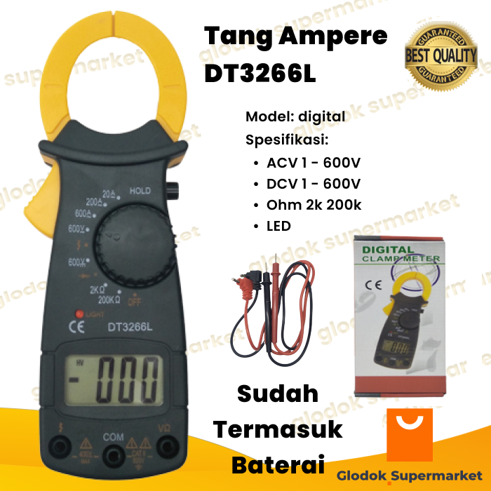 Tang Ampere DT3266L Digital Clamp Meter DT3266L Lazada Indonesia
