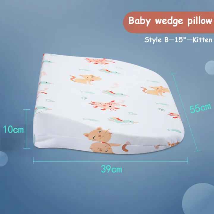 AntiSpill Milk Slope Pillows Newborn Side Cushion Baby Wedge Pillow