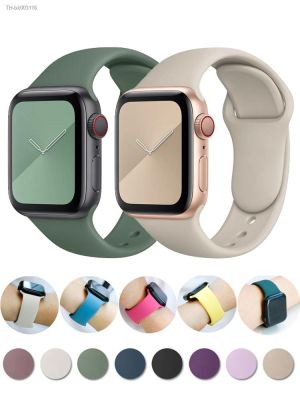 ☸☼☜ Silicone Straps For Apple Watch Strap 44mm 40mm 45mm 41mm 49mm 42mm 38mm 44 45 mm bracelet iwatch Ultra series 7 se 3 5 6 8 band