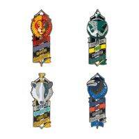 【Ready stock】❐☄₪ Four College Animals Lion Snake Eagle Badger Long Strip Metal Badge Keychain Small Pendant Collection Gift