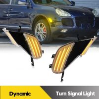 For Porsche Cayenne 955 2003-2006 2Pcs Dynamic LED Side Marker Lights Turn Signal Blinker Indicator Lamps OEM 95563103310