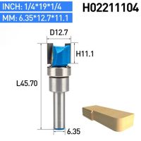 Huhao 1ชิ้น1/2Quot; ก้านบิตเตอร์สำหรับงานไม้ดอกสว่าน Burrs การกัดไม้เครื่องมือตัด Cnc ตัดตรงกับแบริ่ง