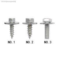 ♟﹊ 10 Pcs Auto Body Hex Bolts screw Car fenders Metal rivets Galvanized Silver Phillips screw