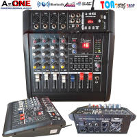 เพาเวอร์มิกเซอร์แอมป์ Power mixer เครื่องขยายเสียง A-ONE PMX-402D USB ( 4 channel ) สีดำ สินค้าพร้อมส่ง เก็บเงินปลายทางได้