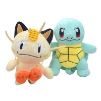 【CW】 20cm Japan Cartoon Anime Pokemon Meowth Squirtle Plush Toys Doll Soft Stuffed Cat Turtle Animals For Children Christmas Gifts