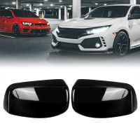 X Autohaux Pair Exterior Car Rearview Side Mirror Cover Cap Glossy Black Door Side Mirror Cover for BMW 5 Series E60 2004-2007