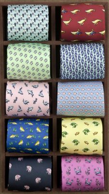 Multicolor Colorful Character Pattern Animal Mens Skinny Ties Neckties 100 Silk Slim Tie Brand New Wholesale Free Shipping