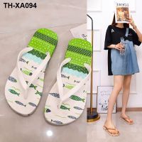 Flip-flops for women summer new Korean version cartoon print student non-slip home bathroom Internet celebrity hot style flip-flops