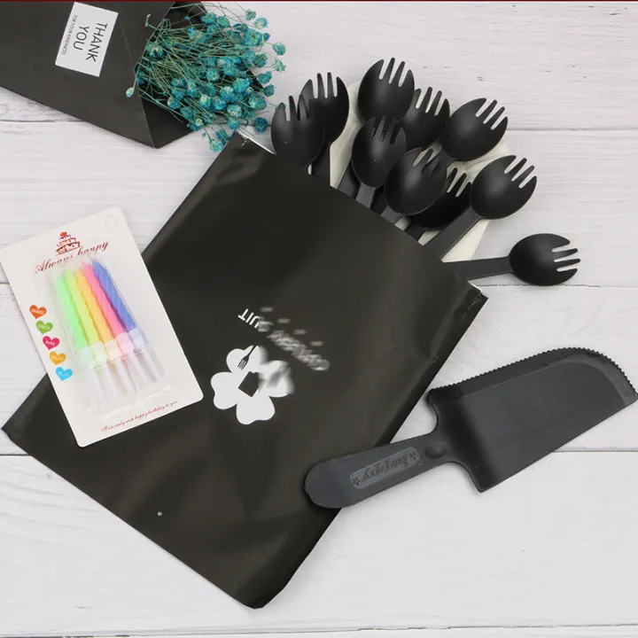 Cake cutlery disposable cake cutlery birthday cake cutlery threeinone