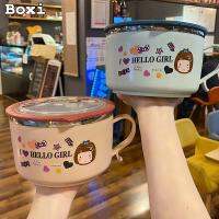 ✴ Cute Cartoon Thermal Lunch Box For Kids School Girl Japanese Style Stainless Steel Bento Box Food Container Instant Noodles Bowl