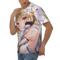 2023 In stock New Genshin Anime game short sleeve couple T-Shirt Genshin blow top T-Shirt，Contact the seller to personalize the name and logo