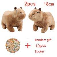 18-30Cm Capybara Plush จำลอง Capibara อะนิเมะของเล่นนุ่มนิ่มสัตว์ตุ๊กตานุ่มสติกเกอร์ส่งของขวัญวันเกิดเด็ก