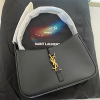 M.IEW YSL LE 5 À 7 HOBO กระเป๋าหนังเรียบ กระเป๋าสะพาย ถุงใต้วงแขน