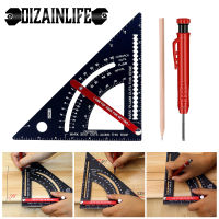 Aluminum Alloy Protractor Triangle Ruler Multi-angle Metal Square Angle Ruler Woodworking Positioning Carpenter Measurement Tool