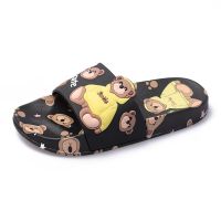 LLOGAI Women Slippers Cute Cartoon Bear Sandals Summer Fashion Slip On Beach Flip Flops Women Indoor Bathroom Flat Slides 2021