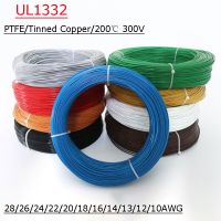 2/5M UL1332 PTFE Wire FEP Plastic Insulated High Temperature Electron Cable For 3D Printer 28/26/24/22/20/18/16/14/13/12/10AWG Wires Leads Adapters