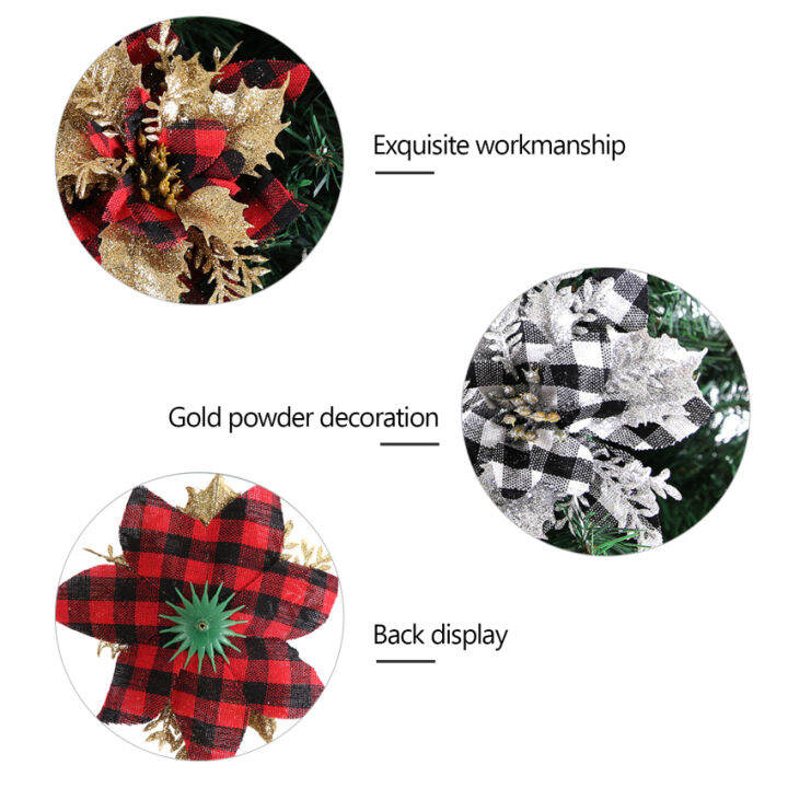 christmas-decor-glitter-poinsettia-เครื่องประดับคริสต์มาสต้นคริสต์มาสดอกไม้ตกแต่งด้วยลำต้น-diy-xmas-พวงหรีด-holiday-party-decor