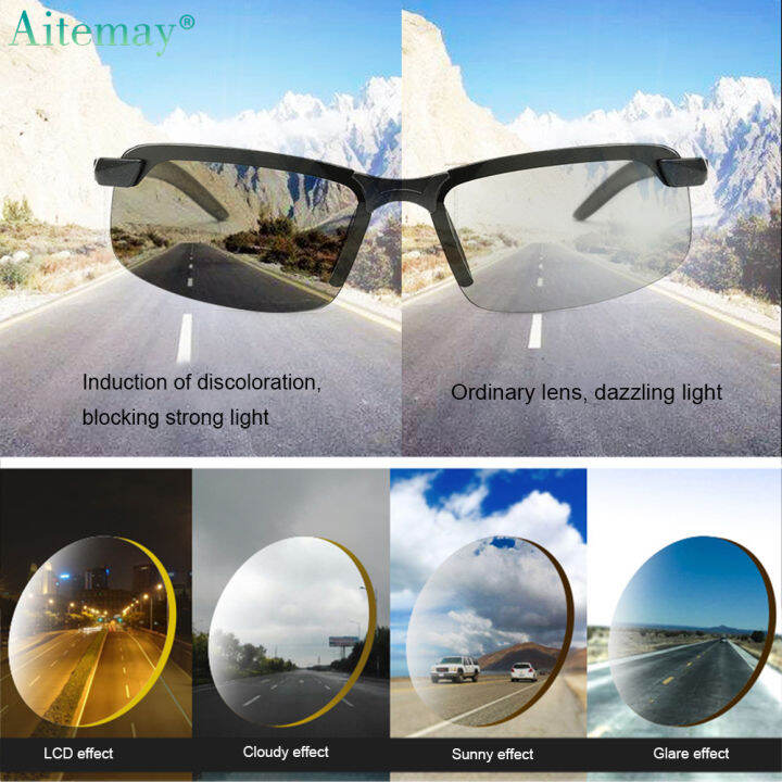 Aitemay Photochromic Sunglasses Polarized Driving Chameleon Glasses