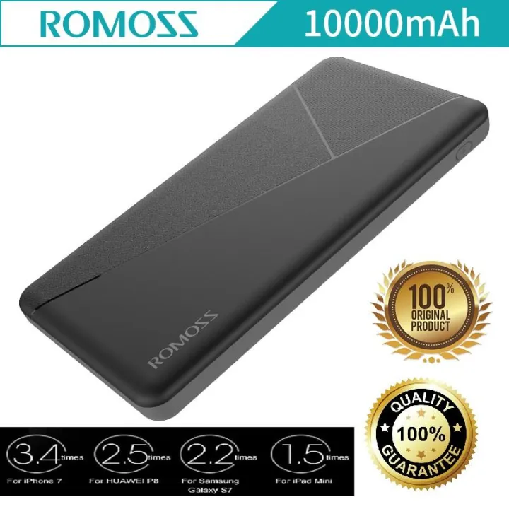 Original Powerbank Romoss Pie Mah Mosaic Slim Design Black Cod