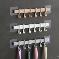 ✈△ Cabinet Wall Hanging 6hook Multifunctional Kitchen Storage Hook Household Storage Rack Sideboard Tool Towel Hanger Wardrobe Rack