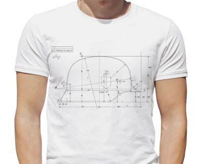 Ww2 German Helmet Patent Print T-Shirt - Wwii German Stahlhelm Summer Short Sleeve Size Print Men Summer T Shirt XS-4XL-5XL-6XL