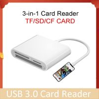 USB 3.0เครื่องอ่านบัตร CF สำหรับ CF TF ไอโฟนการ์ดรีดเดอร์ SD เครื่องอ่านบัตร3 In 1