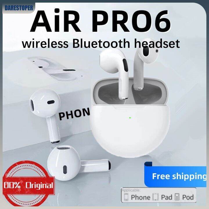 【Philippine Stock】HiFi Stereo Air Pro 6 TWS Headphones Earpods