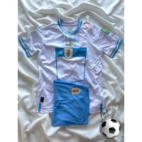 คุณภาพสูง ชุดบอลทีมชาติ Uruguay (White) เสื้อบอลและกางเกงบอลผู้ชาย ปี 2022-2023 ใหม่ล่าสุด