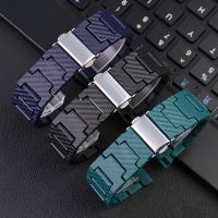 （Bar watchband）สายคาร์บอนไฟเบอร์,สำหรับ Samsung Galaxy 4/คลาสสิก46มม./แอคทีฟ2 40มม./44มม. S3เกียร์20มม./22มม. สาย Huawei GT/2e/3 /Pro