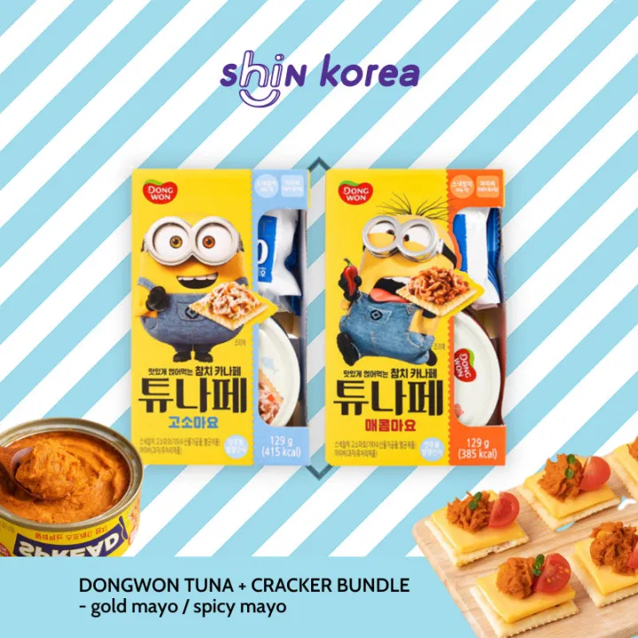 SHIN·KOREA Dongwon Tuna Mayo + Cracker Bundle (Original Mayo / Spicy
