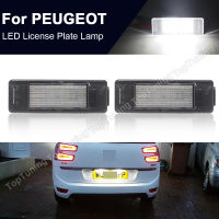 2PCS No Error LED License Number Plate Light Lamp For Peugeot 106 1007 207 307 308 3008 406 407 508 607 806 807 Expert II