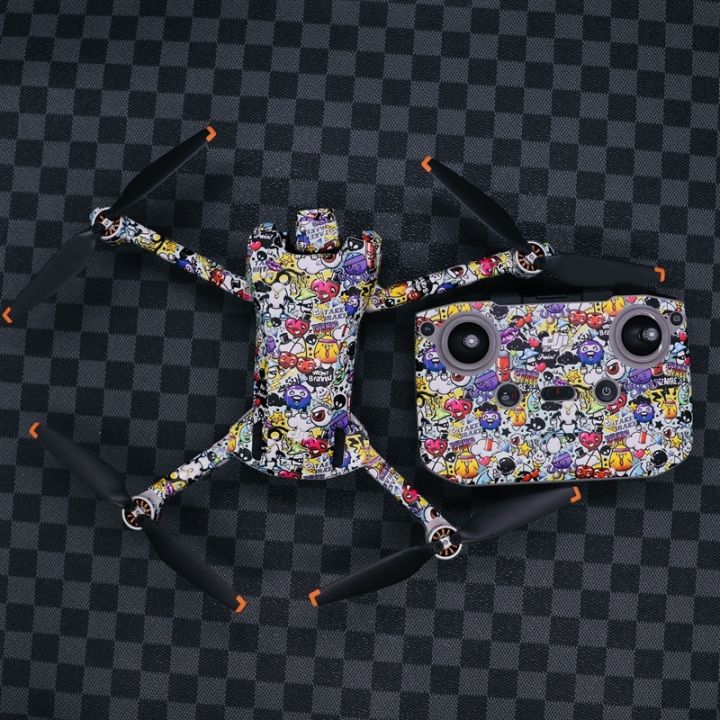 yf-pvc-stickers-for-dji-mini-3-drone-skin-full-body-remote-control-sticker-scratch-resistant-waterproof-colorful-anti-film