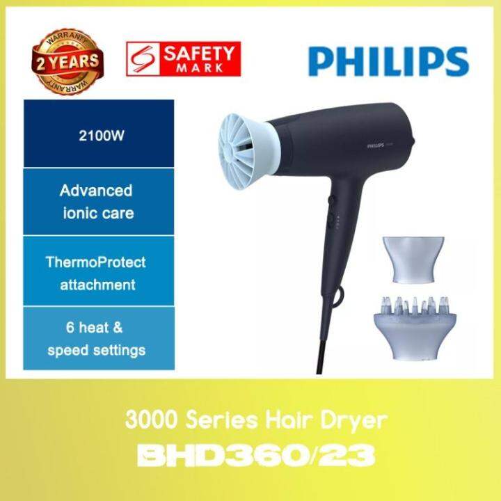 Philips BHD360/23 3000 Hair Dryer WITH 2 YEARS WARRANTY Lazada Singapore