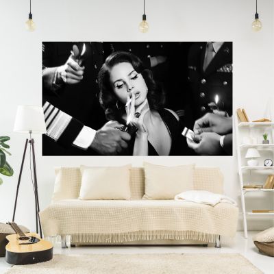 Xxdeco Lana เดลเรย์โปสเตอร์พรมเครื่องตกแต่งฝาผนังแร็ปเปอร์ฮิปปี้ศิลปะลายพิมพ์ห้องนอนหรือบ้านเพื่อความสวยงาม