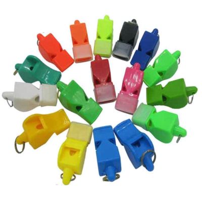 50 Pcs Non-Nuclear Professional Referee Whistle Fox Whistle Plastic Life-Saving Whistle Special For Game Survival kits