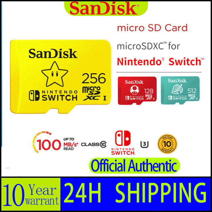 SanDisk Nintendo Switch Memory Card 128GB 256GB UHSI MicroSDXC