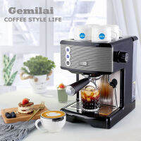 เครื่องชงกาแฟ Gemilai เครื่องทำกาแฟ เครื่องชงกาแฟสด เครื่องชงกาแฟอัตโนมัติ การทำโฟมนมแฟนซี ขนาดหัวชง 58mm 1450W 15 Bar 1.7 ลิตร coffee machine set Deemrt