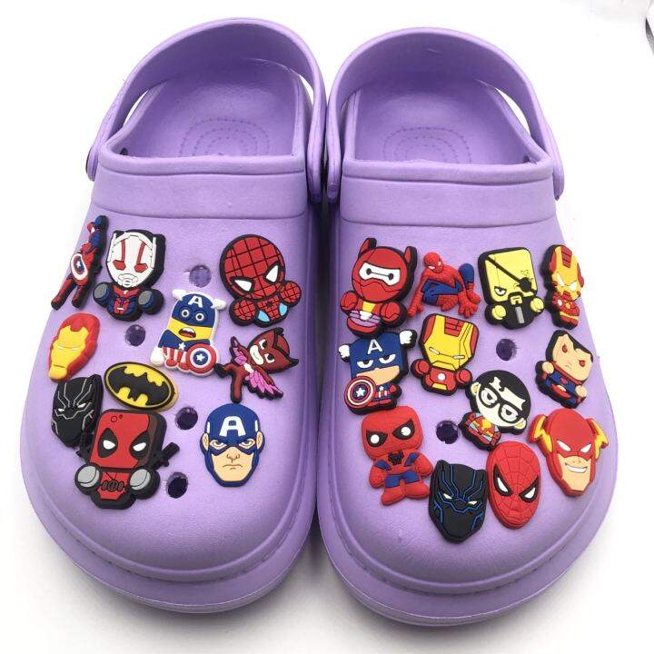 super hero Jibbitz Crocs Pvc Shoe Decorations Custom Shoe Charms